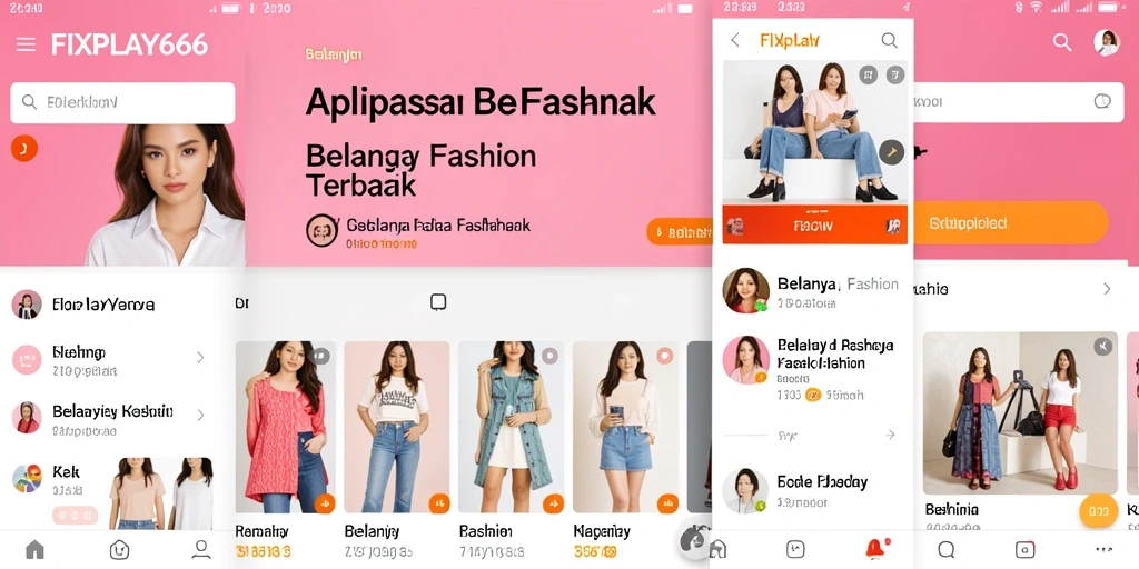 Screenshot antarmuka FIXPLAY666 dengan pilihan fashion terkini.