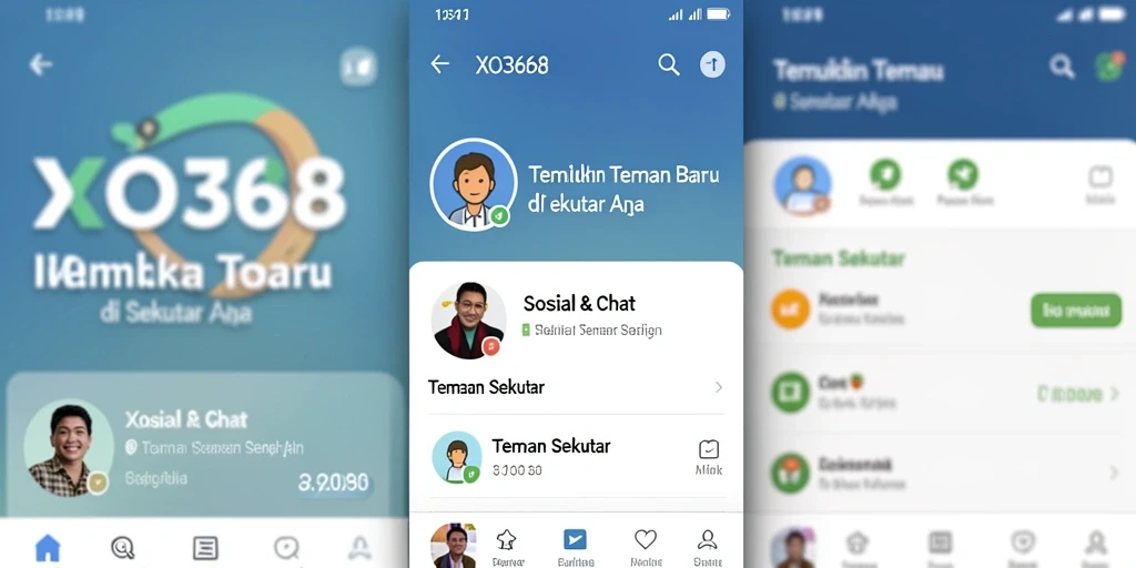 Antarmuka <strong>XO368</strong> yang sederhana dan mudah dipahami untuk menjelajahi teman sekitar.